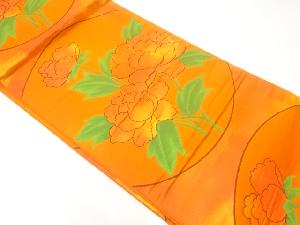 アンティーク　牡丹模様織出し袋帯（材料）